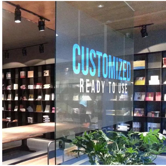 Exposição de diodo emissor de luz transparente comercial de alta resolução de vidro de Digitas da cor completa