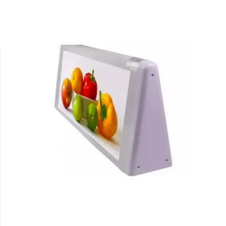 A publicidade exterior de controle remoto conduziu a visualização ótica superior do táxi