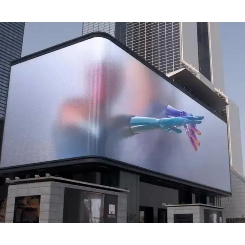 Tela LED colorida de parede de vídeo gigante 3D a olho nu