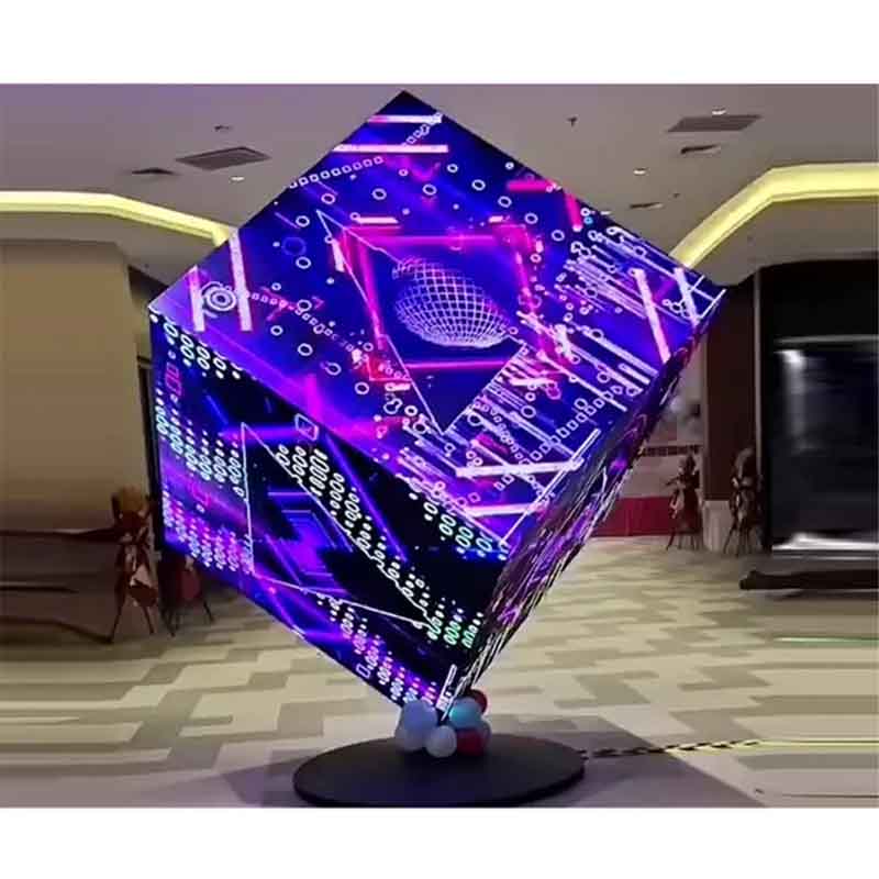 Sinal de publicidade de design personalizado interno exibição em cubo de LED