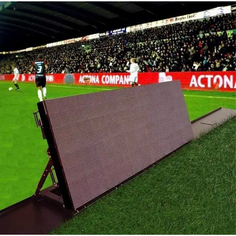 Painel de vídeo da quadra de basquete, perímetro do estádio, campo de futebol, tela LED outdoor