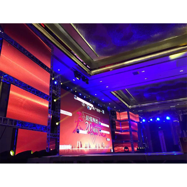 Telão LED de parede de vídeo com fundo de outdoor publicitário para aluguel interno 