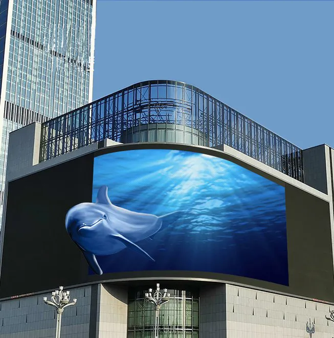 Tela LED colorida de parede de vídeo gigante 3D a olho nu