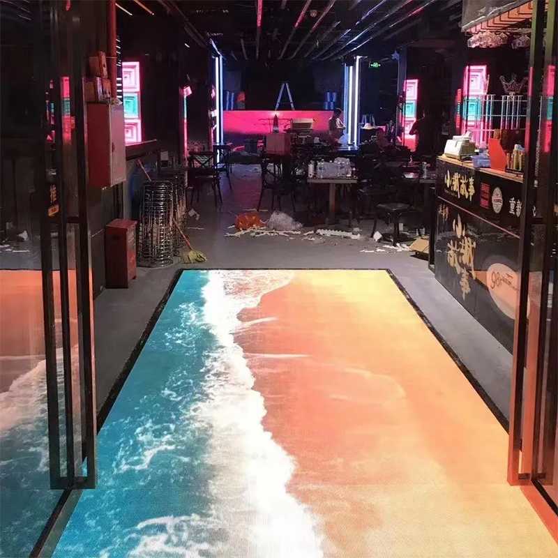 Tela interativa do diodo emissor de luz do assoalho da fase do clube do DJ da noite da pista de dança