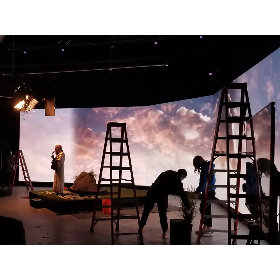 Melhor preço VR XR Film Studios 3D Immersive Curvo Parede de Vídeo LED Exibição de Produção Virtual